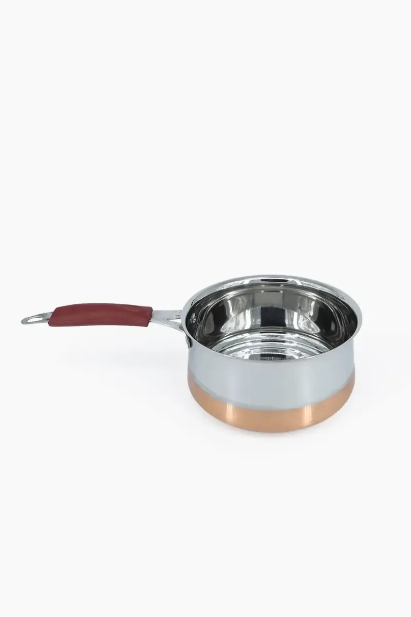 Premium Stainless Steel Belly Saucepan with Copper Bottom - 1200ml