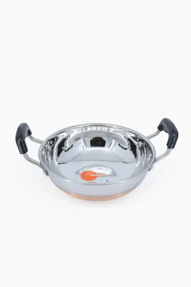 Premium Stainless Steel Kadai with Copper Bottom - 3000ml 020994SIL300ML