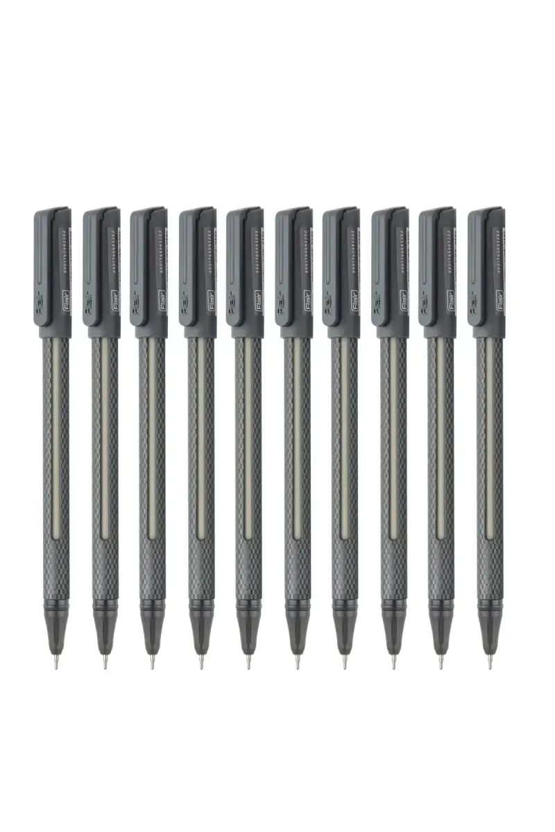 Flair Yolo Waterproof Gel Pens - Pack Of 10 (Black) 021110BLAPACOF10