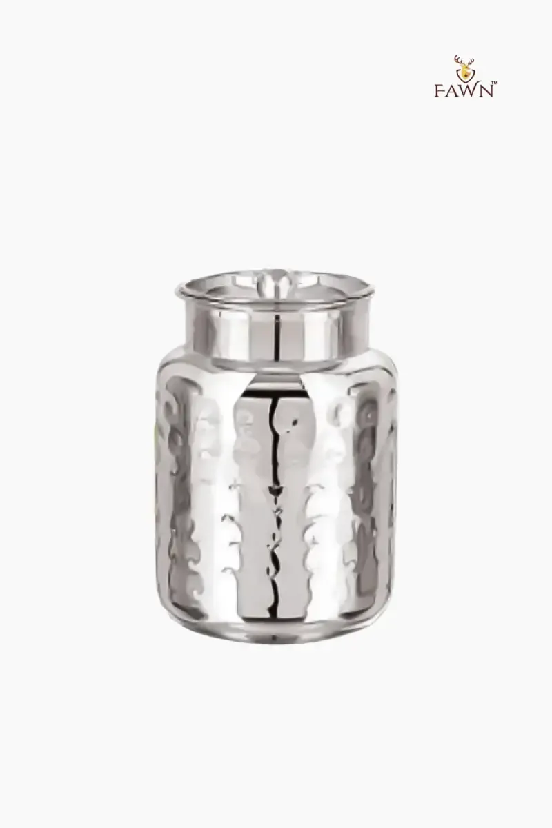 Fawn Stainless Steel Hammered Oil Can - 1000ml 021150SIL100ML