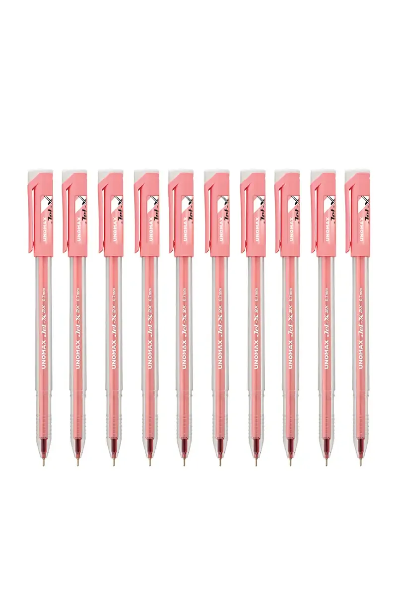 Unomax Jet X 2X Ball Point Pen (Red) - Pack of 10  021152REDPACOF10