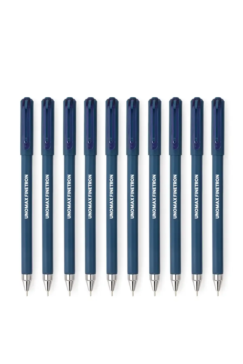 Unomax Finetron 2X Ball Point Pens (Blue) - Pack of 10 021159BLUPACOF102