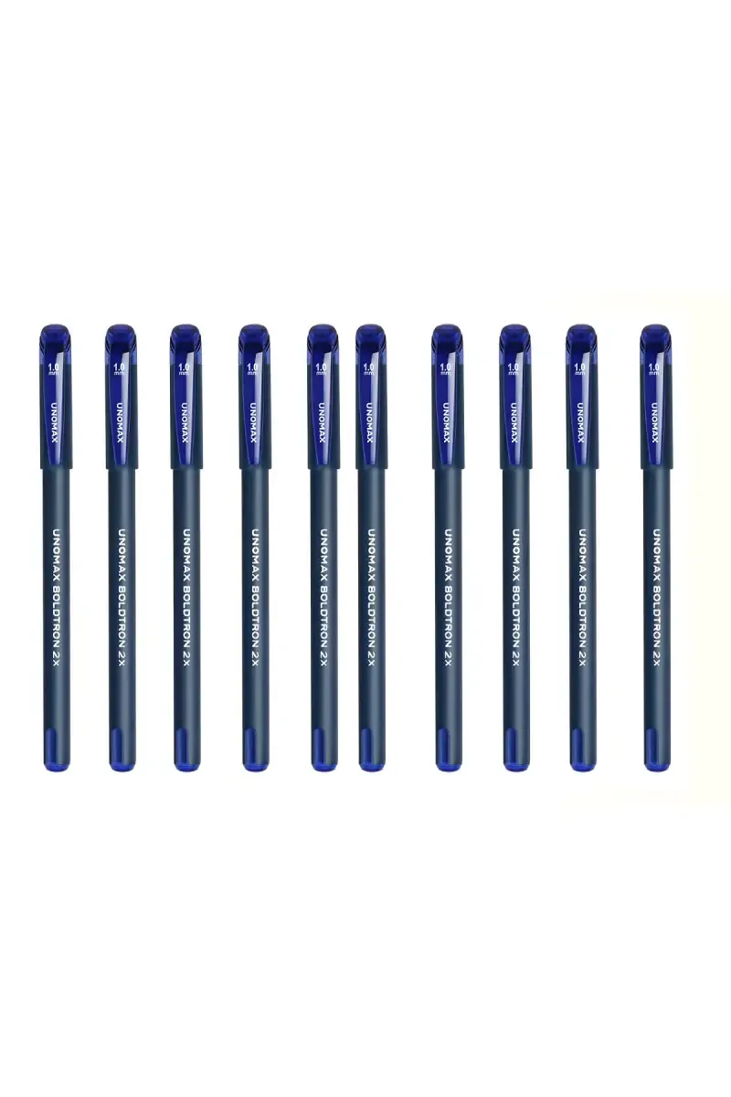 Unomax Boldtron 2X Ball Point Pens (Blue) - Pack of 10 021161BLUPACOF102