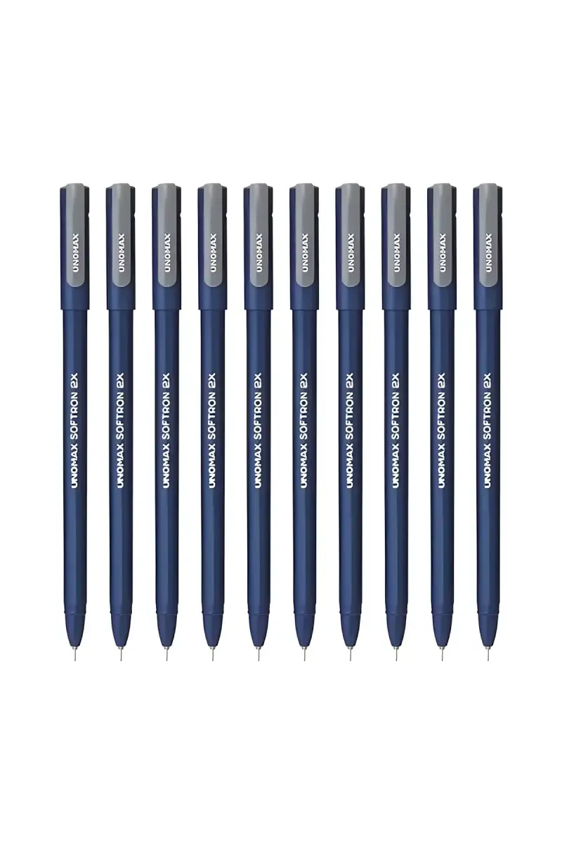 Unomax Softron 2X Ball Pen (Black) - Pack of 10 021163BLAPACOF10