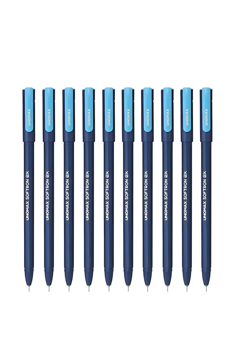 Unomax Softron 2X Ball Pen (Blue) - Pack of 10 021163BLUPACOF102