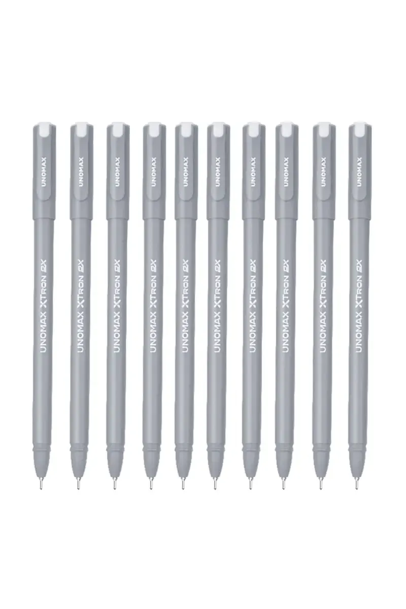 Unomax Xtron 2X Ball Pen (Black) - Pack Of 10