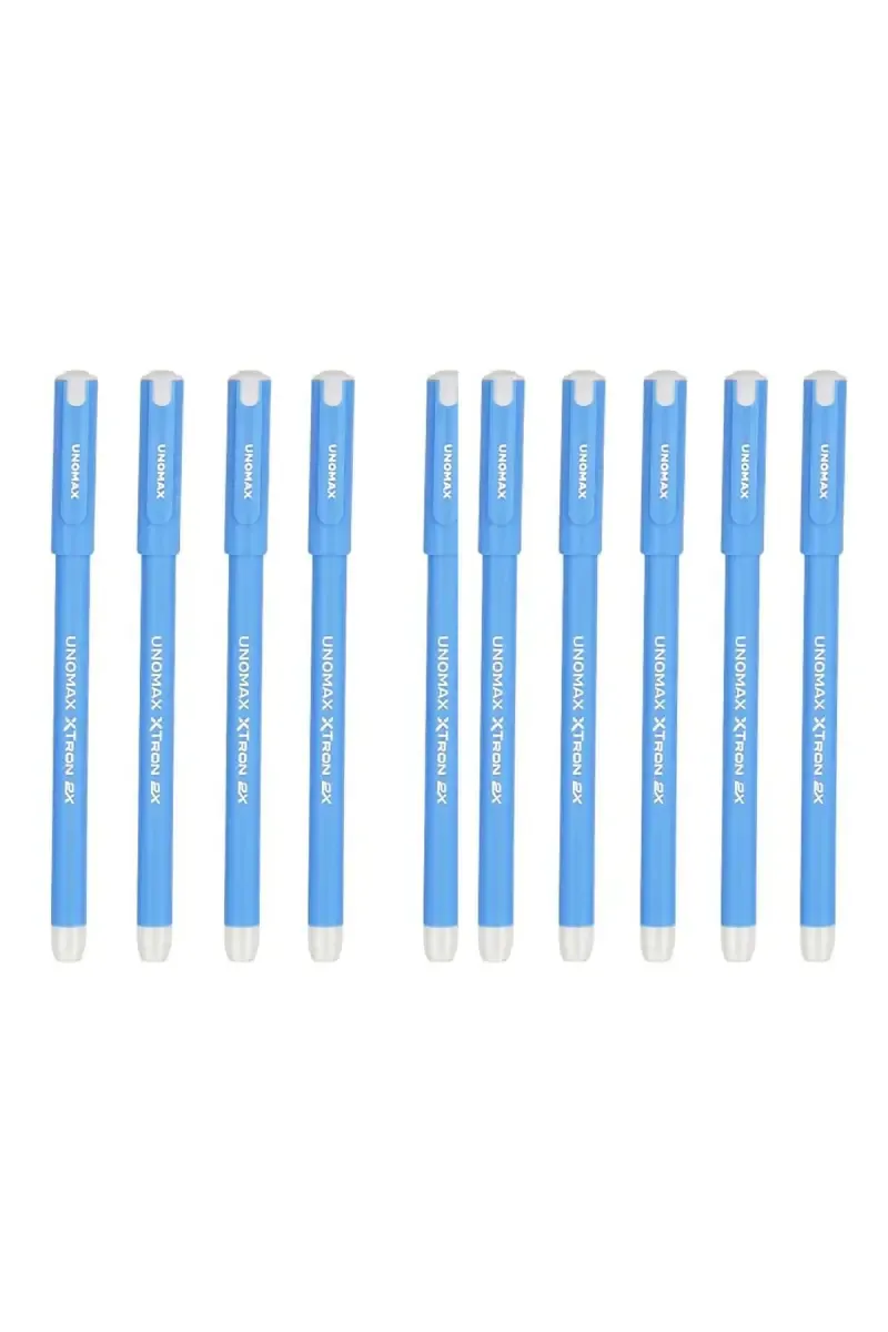 Unomax Xtron 2X Ball Pen (Blue) - Pack Of 10  021164BLUPACOF10