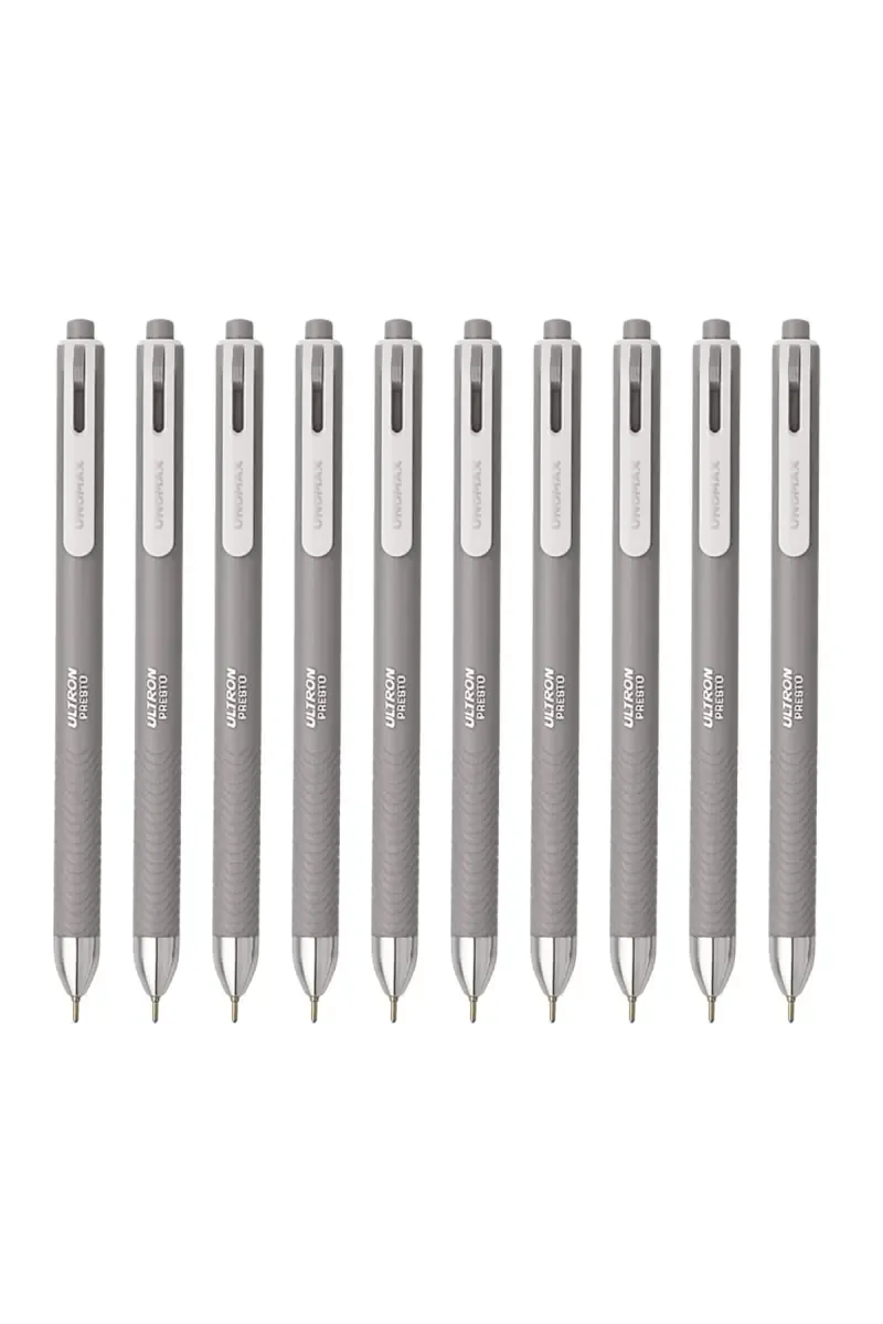 Unomax Ultron Presto Neo Ball Pen (Black) - Pack Of 10 021165BLAPACOF10
