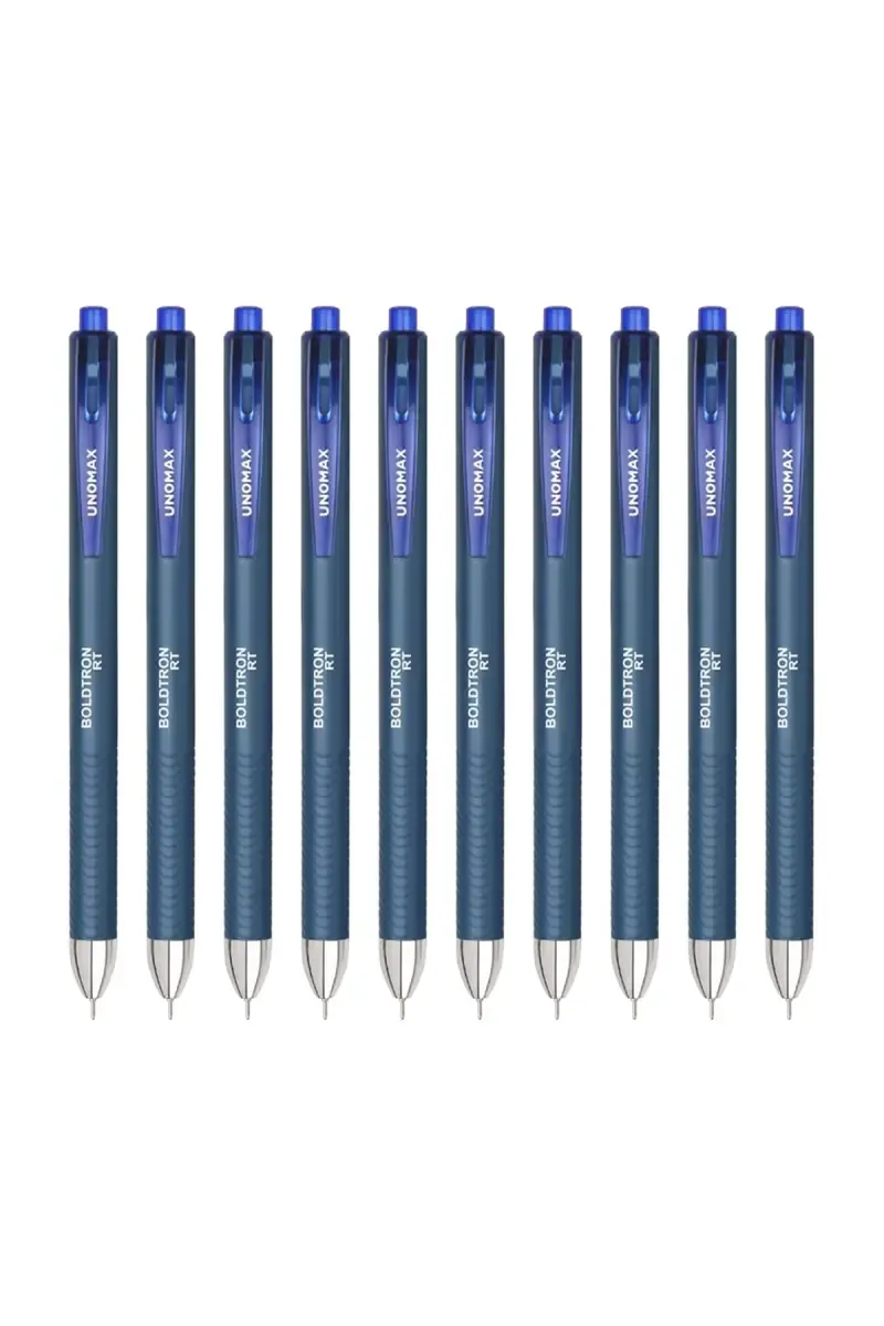 Unomax Boldtron RT Ball Pen (Blue) - Pack Of 10  021169BLUPACOF102