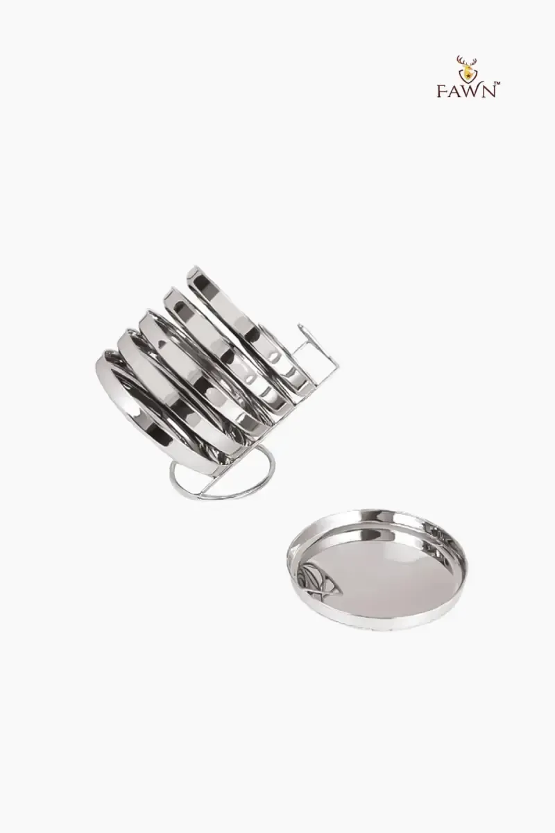 Fawn Stainless Steel Ladder Plate Stand - 23cm