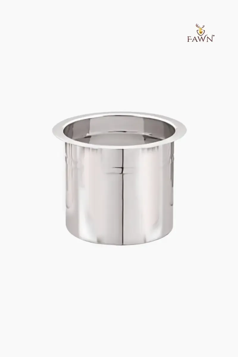 Fawn Stainless Steel Gunji Flat Bottom Tope - 3000ml