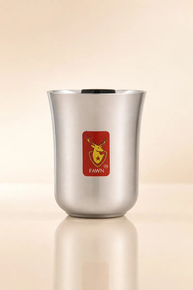 Fawn Stainless Steel Flower Glass - 250ml