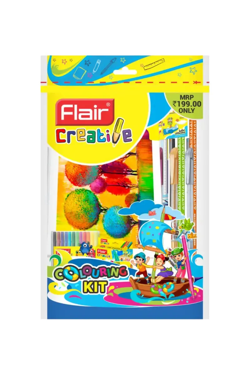 Flair Creative Coloring Kit - Pack of 1 (Multicolor)