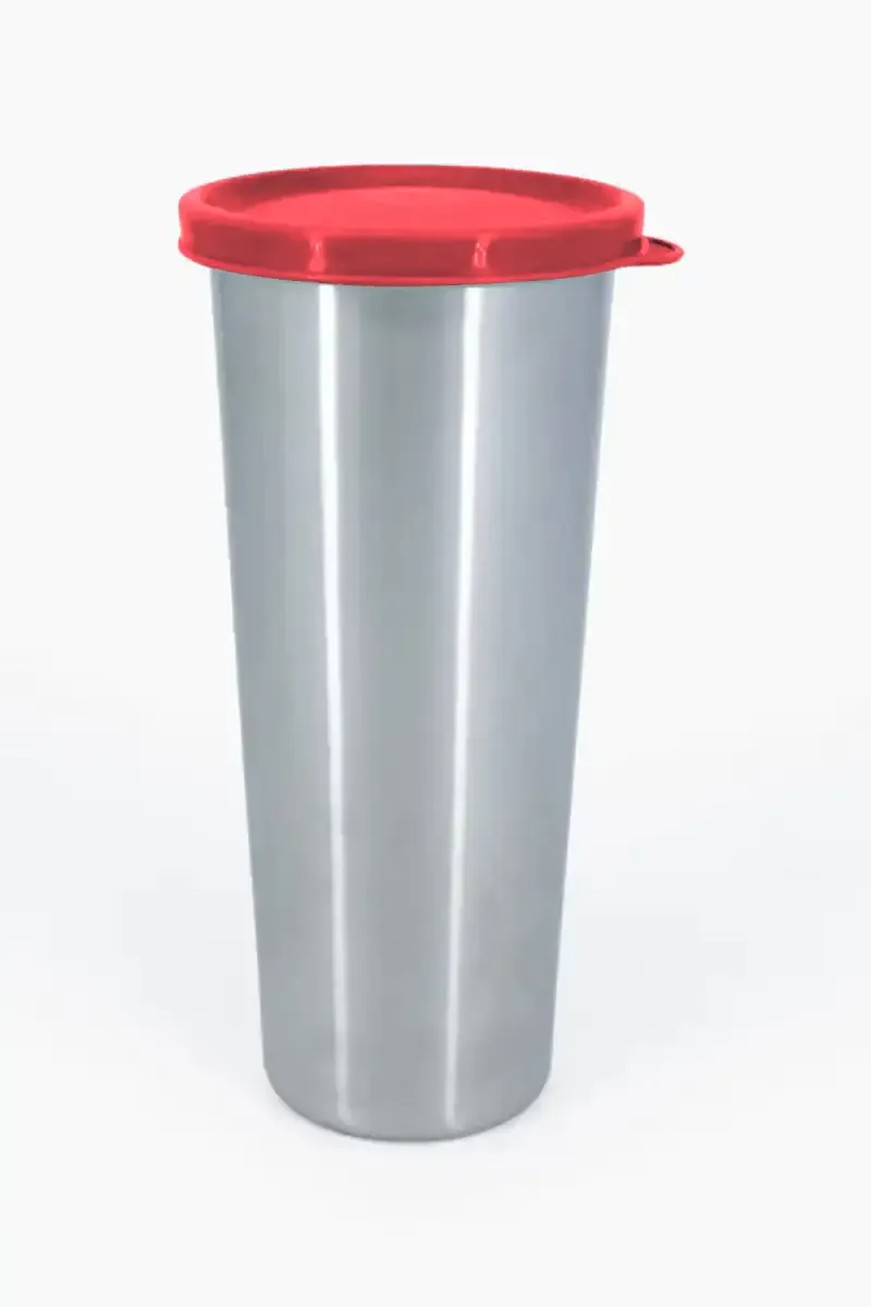 Signoraware Plastic & Stainless Steel Jumbo Tumbler with Lid - 450ml 021270RED1