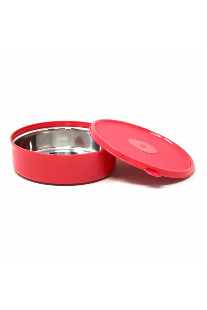 Signoraware Plastic & Stainless Steel Monarch Classic Container - 800ml 021274RED800ML