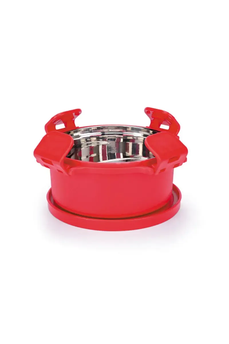 Signoraware Plastic & Stainless Steel Lock N Store Smart Twin Container - 500ml 021276RED500ML