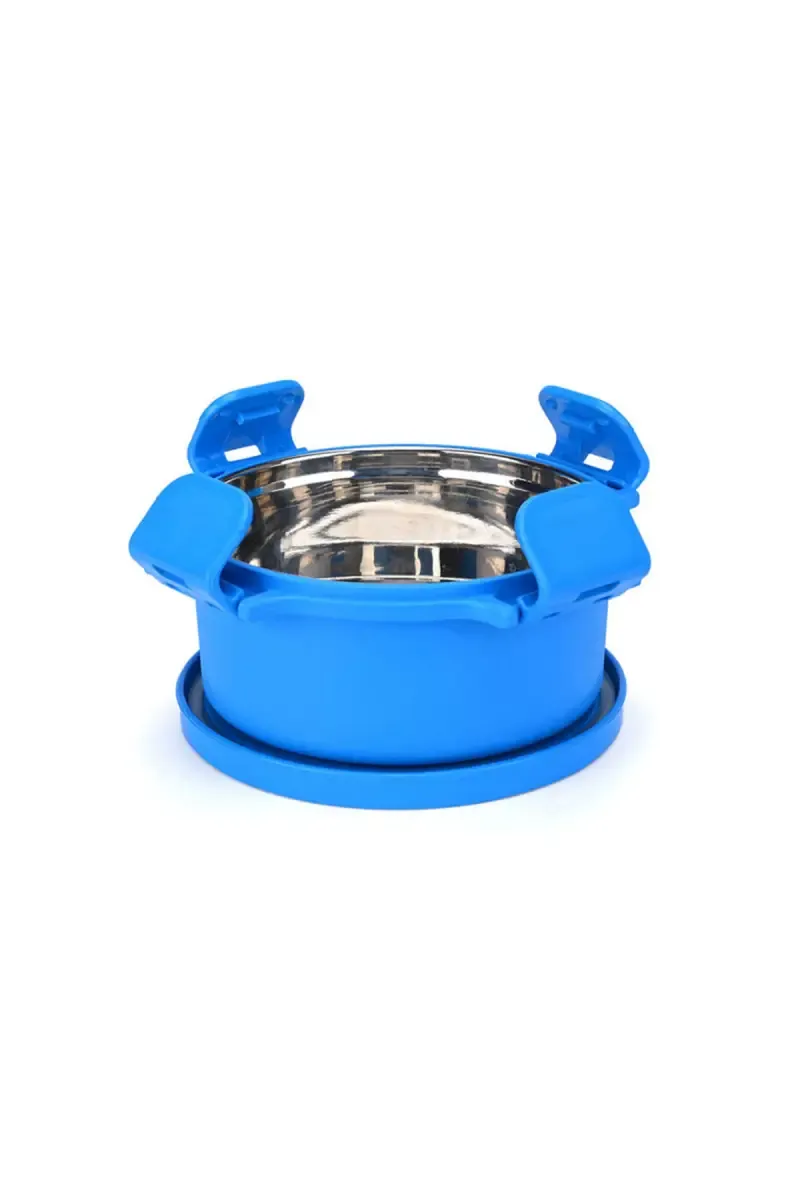 Signoraware Plastic & Stainless Steel Lock N Store Smart Twin Container - 500ml 021276SKYBLU500ML