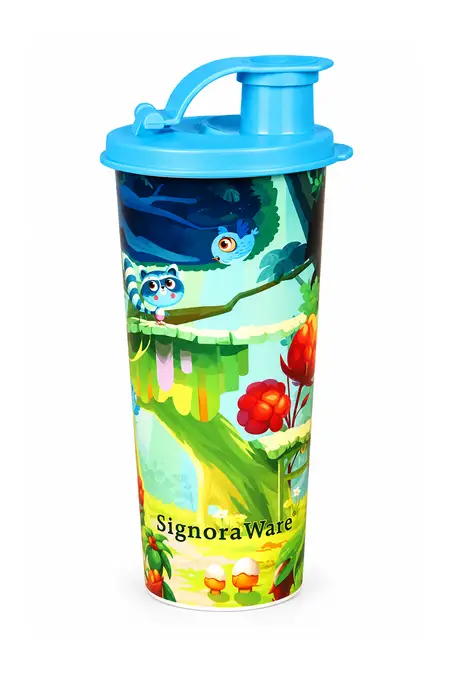 Signoraware Jumbo Printed Tumbler with Lid - 500ml
