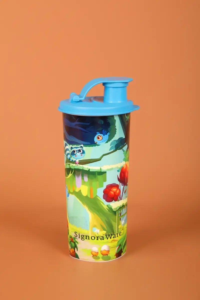 Signoraware Jumbo Printed Tumbler with Lid, Pack of 1 - 500ml 021279SKYBLU500ML