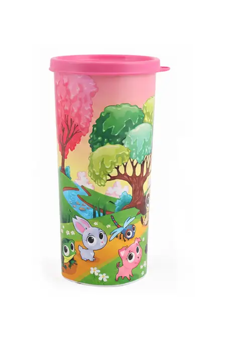 Signoraware Plastic Tumbler with Lid - 500ml 021289PIN1