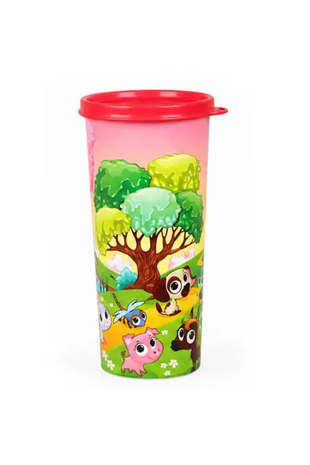Signoraware Plastic Tumbler with Lid - 500ml 021289RED1