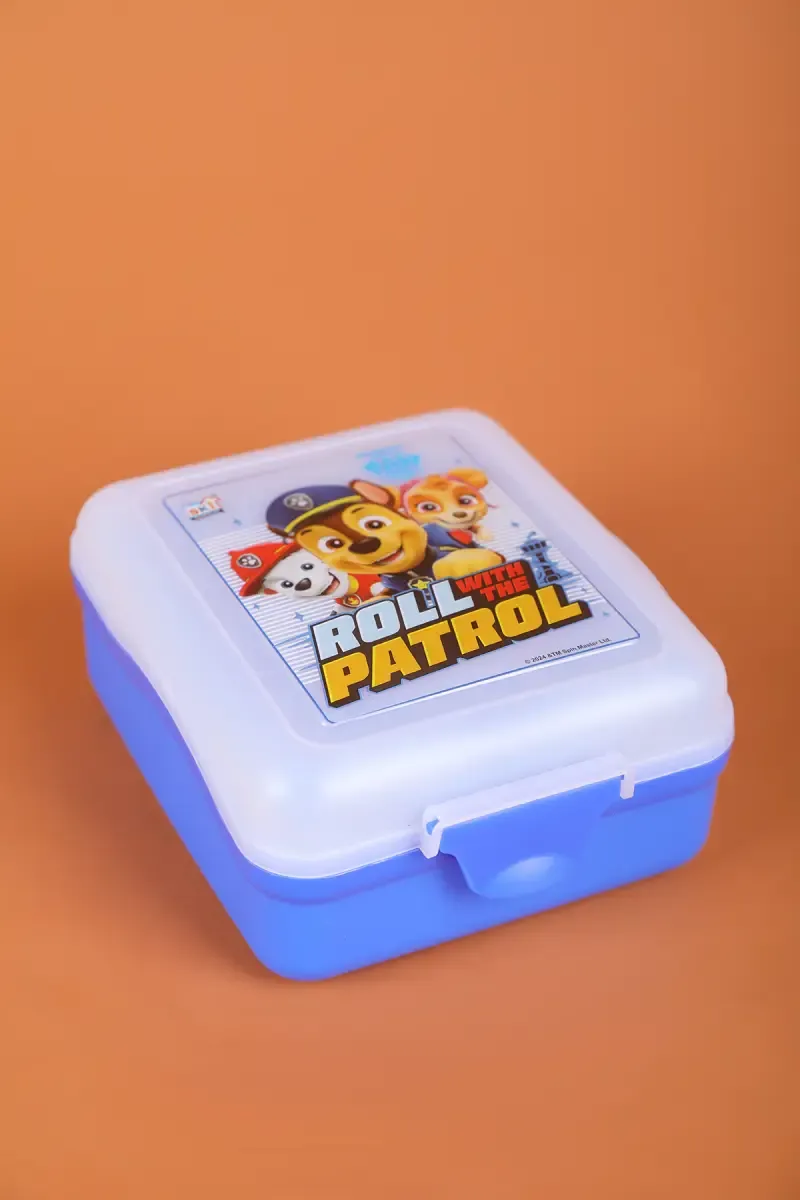 SKI Plastic Printed Lunch Box Set - 550ml 021297BLUPAWPAT2