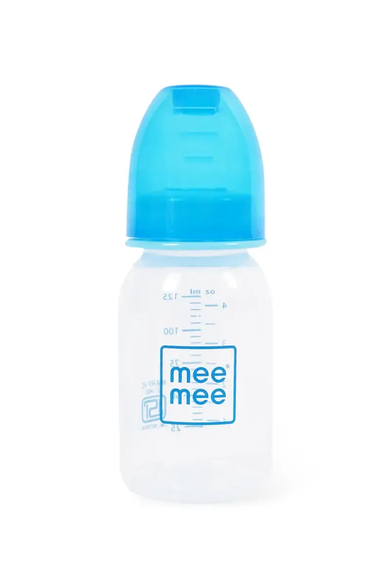 Mee Mee Baby Feeding Bottle (Blue) -125 ml