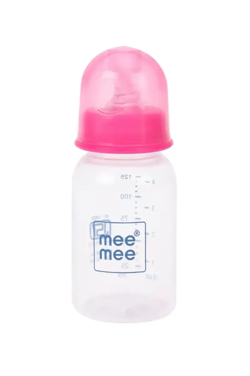 Mee Mee Baby Feeding Bottle (Pink) -125 ml