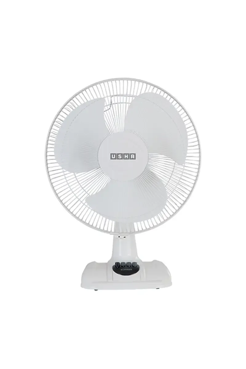 Usha Striker Hi Speed 400mm Ultra High Speed 3 Blade Table Fan (White)