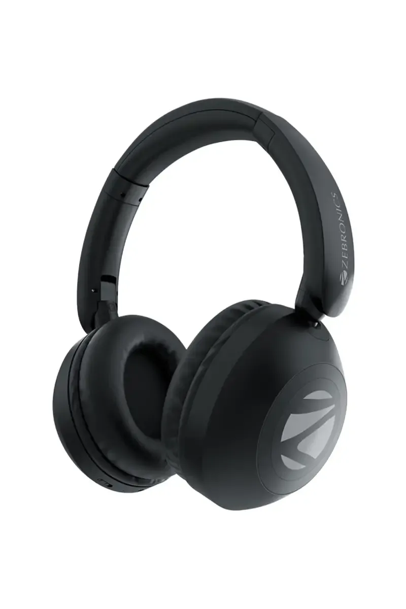Zebronics Boom Wireless Over Ear Headphone with 50 Hrs Playback, v5.3 BT, Dual Pairing, 40mm Drivers (Black)
