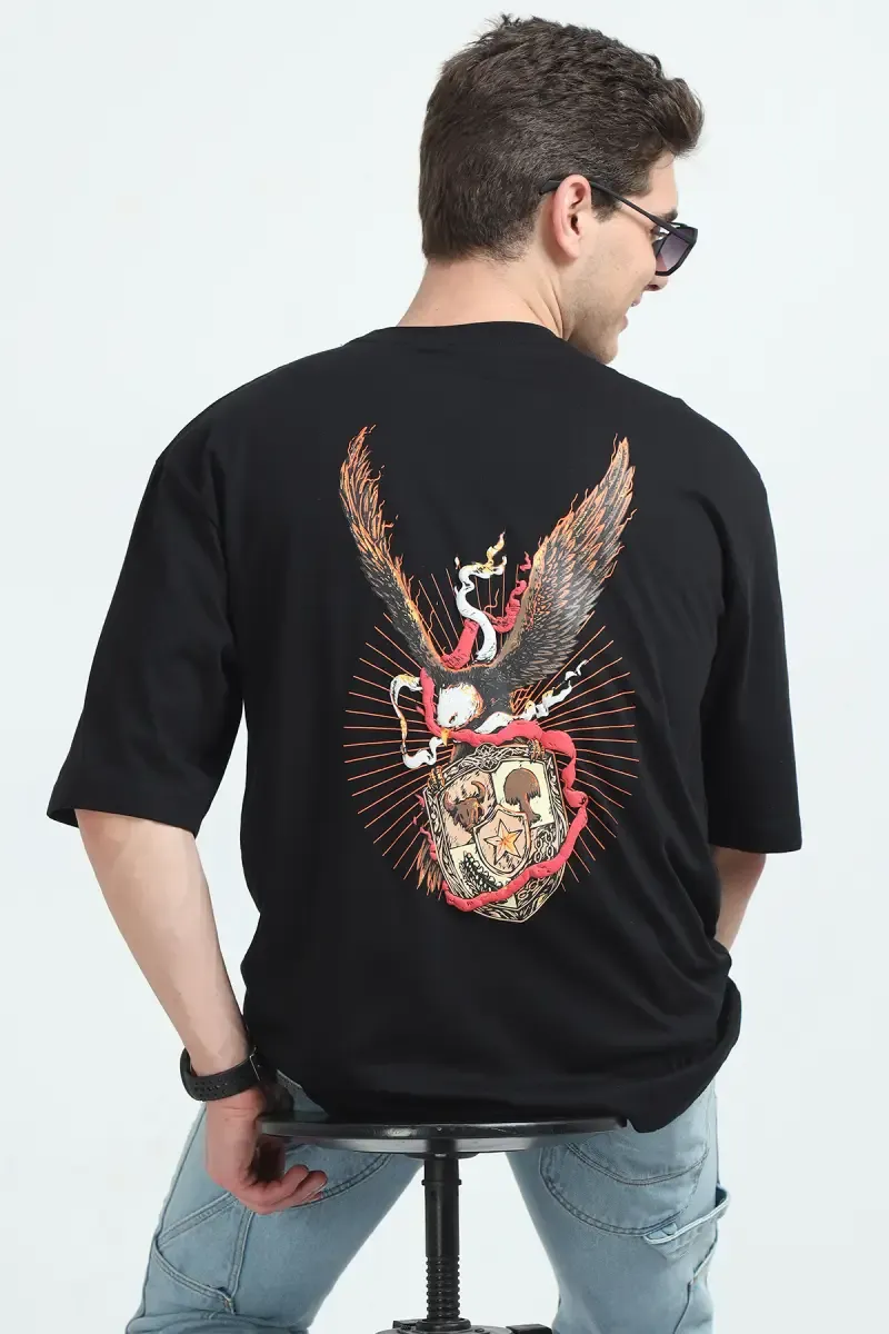Oversized Puff Print Unisex T-shirt (Men & Women) 021833LBLA