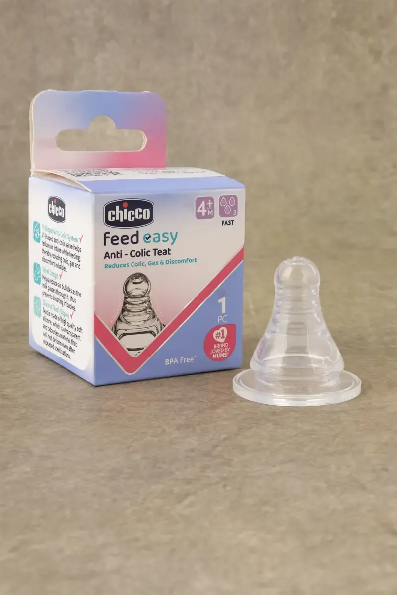 Chicco Feed Easy Fast Flow Teat - (Transparent) 