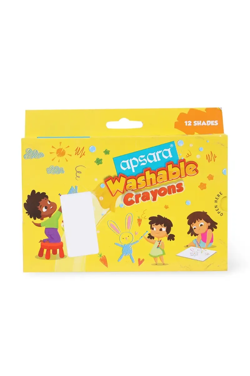 Apsara 12 Shades Crayons (Multicolor) - Pack of 1