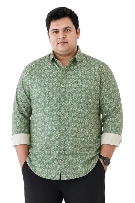 Men's Printed Plus Size Shirt