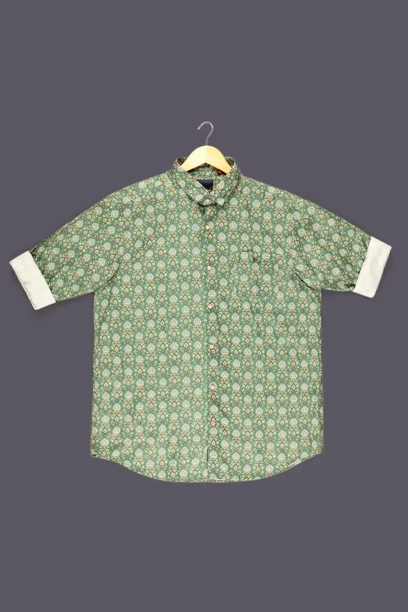 Men's Printed Plus Size Shirt 022035GRE4XL