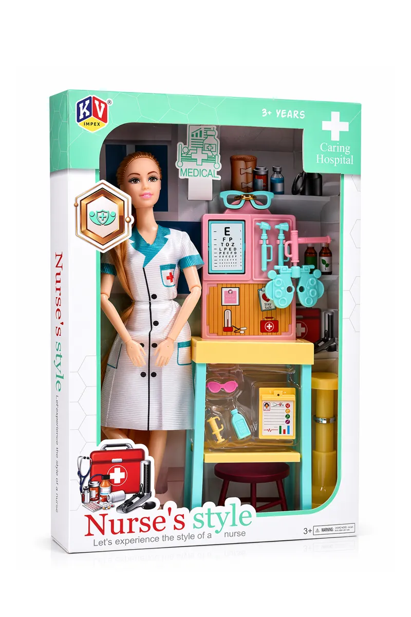 Kiddy Nurse's Style Barbie Doll Set  022083NURSTYMUL2