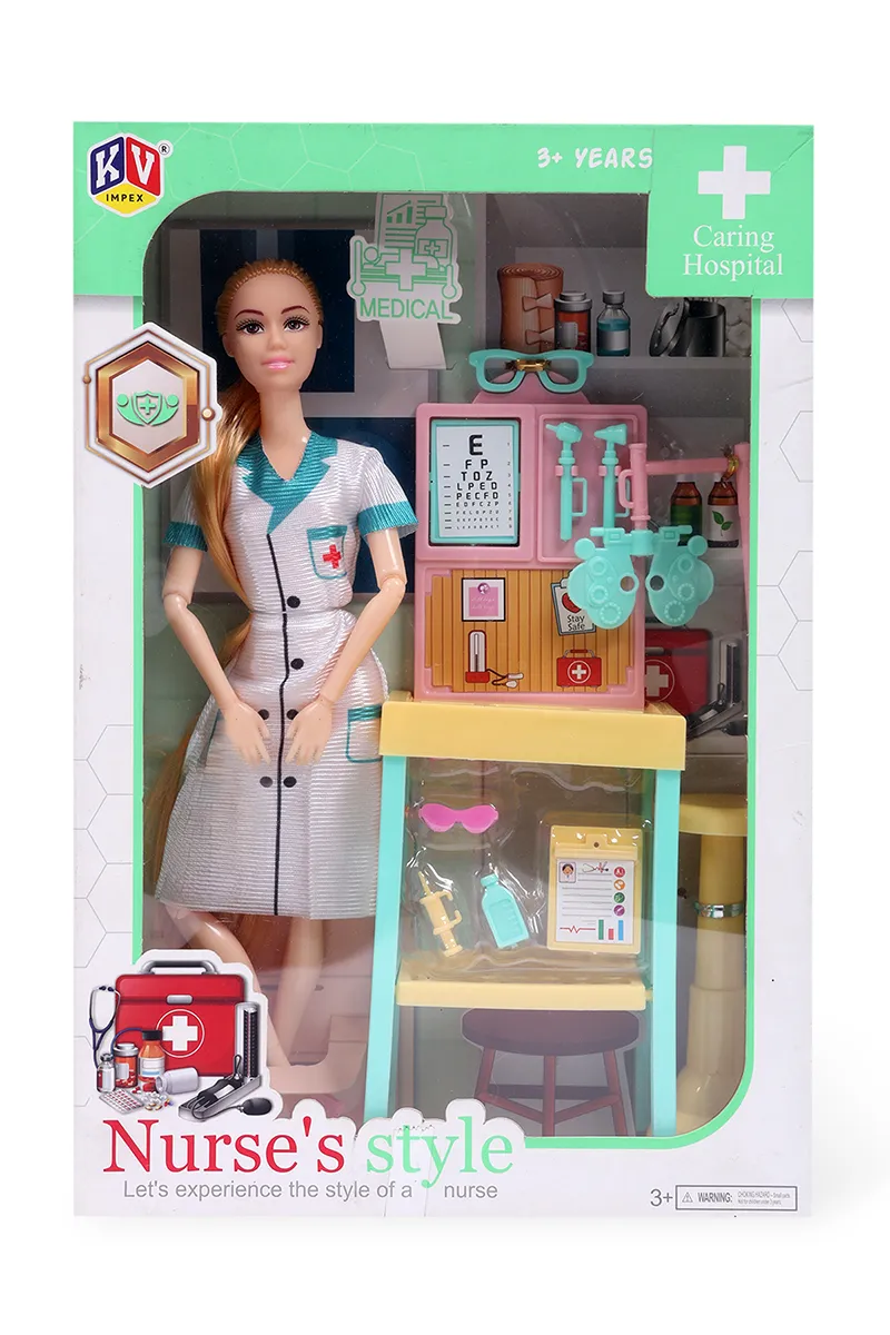 Kiddy Nurse's Style Barbie Doll Set  022083NURSTYMUL2