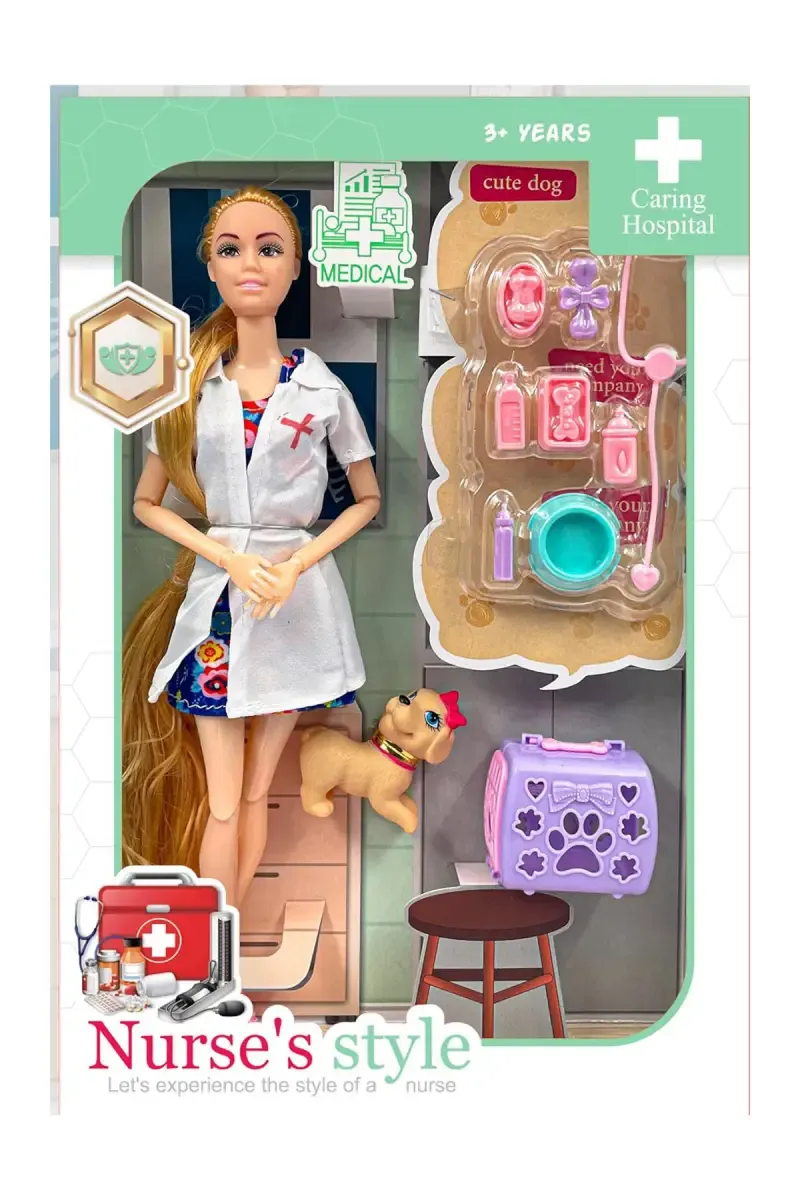 Kiddy Nurse's Style Barbie Doll Set - (Nurse's Style) 022083NURSTYMUL