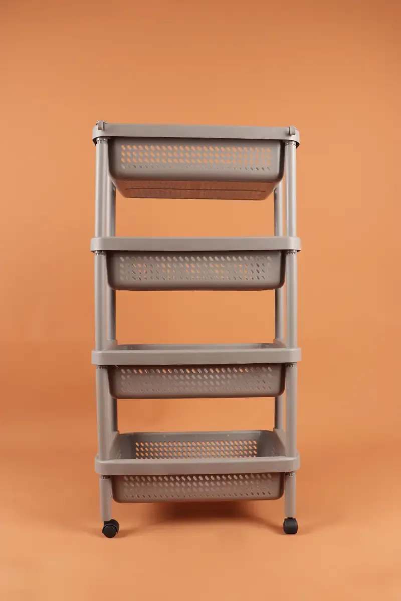 Plastic 4 Layer Multi-Purpose Storage Basket Rack - Pack of 1 022152DARGREPLA