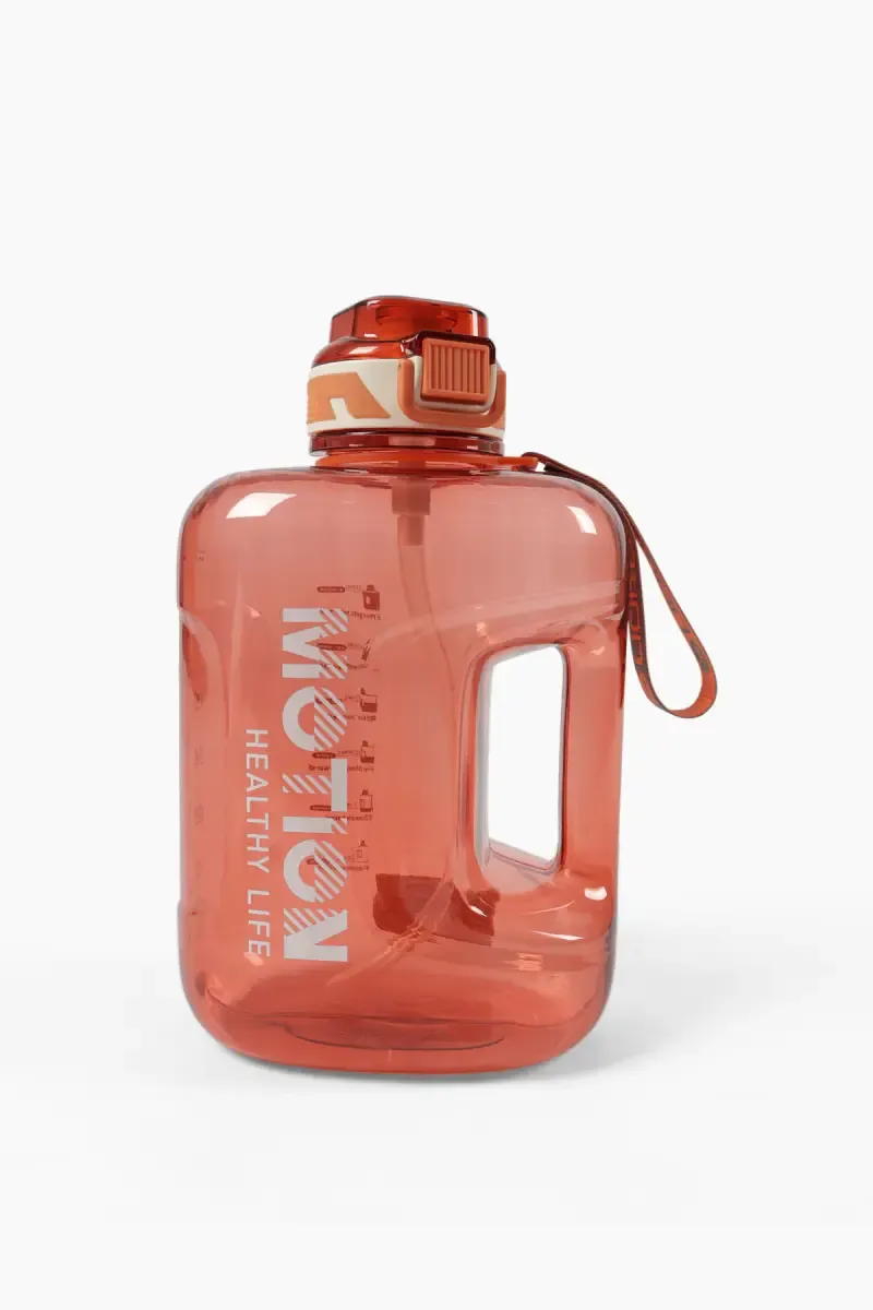 Plastic Push Button Water Bottle with Straw - 2740 ML 022155ORA274ML