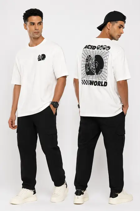 Graphic Print Oversized T-shirt for Men