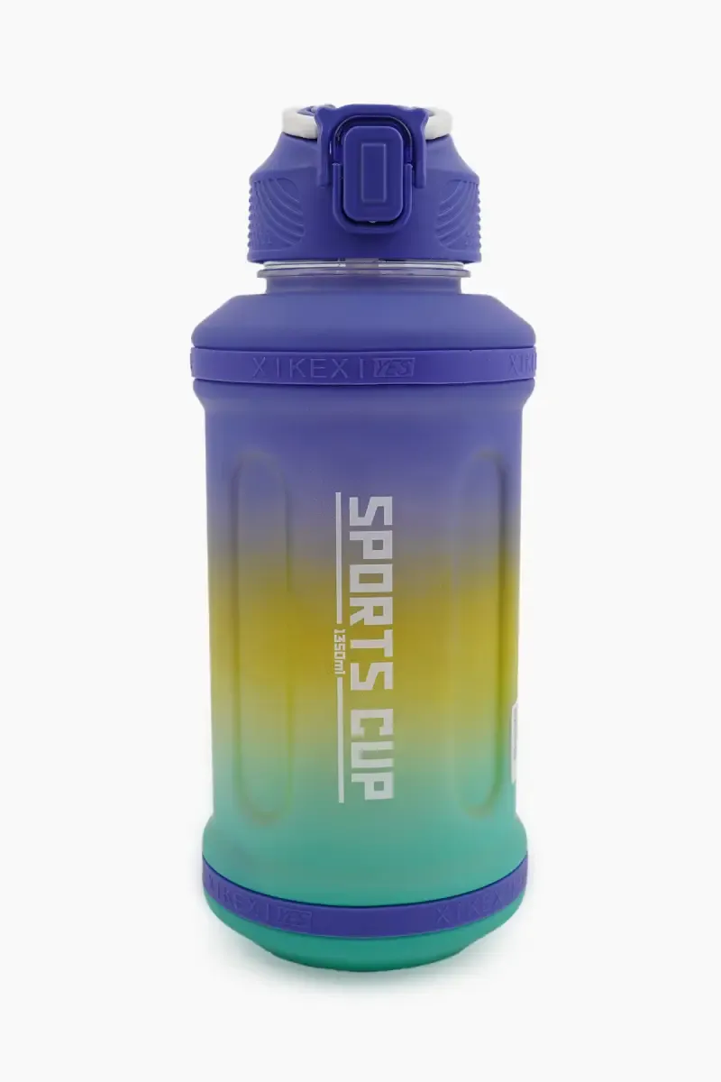 Plastic Push Button Water Bottle with Straw - 1350 ML 022171BLU135ML