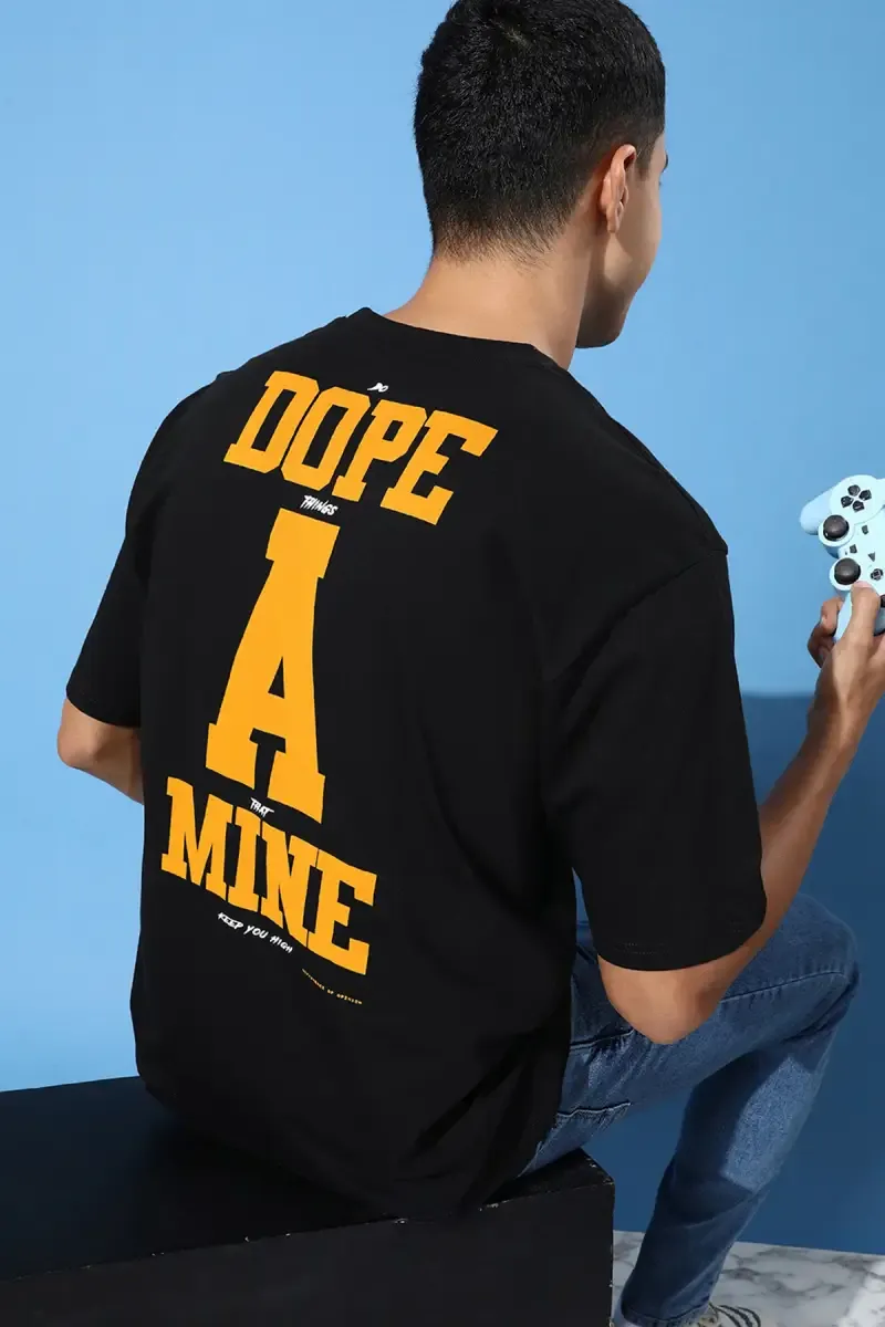 Graphic Print Oversized T-shirt for Men 022181XXLBLA