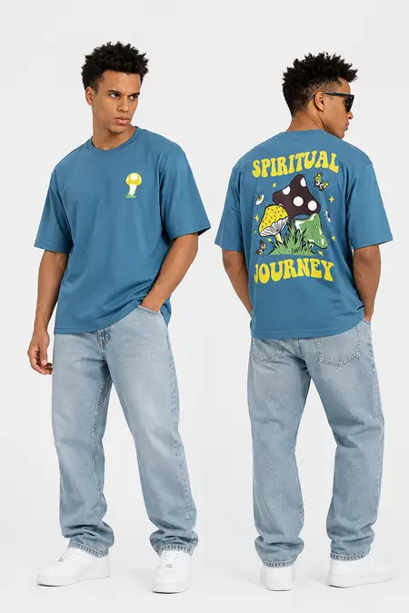 Cotton Graphic Print Oversized T-shirt for Men