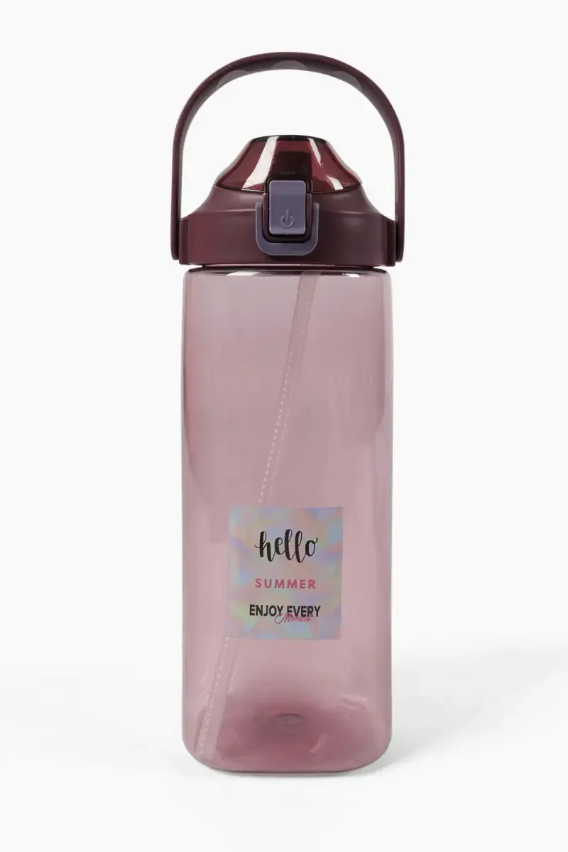 Plastic Push Button Water Bottle with Straw - 2500 ML