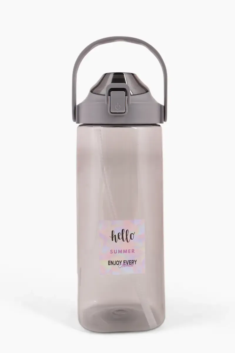 Plastic Push Button Water Bottle with Straw - 2500 ML