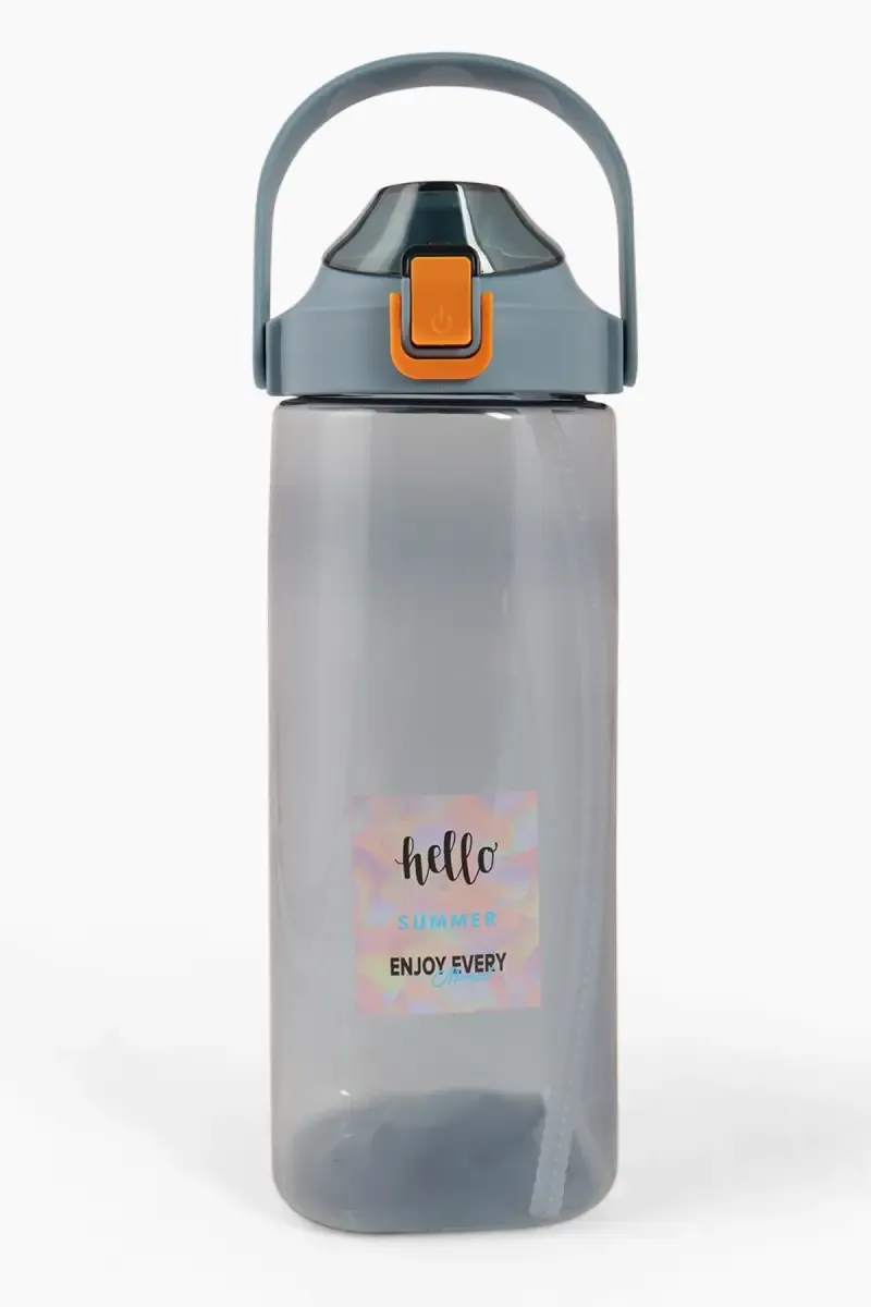 Plastic Push Button Water Bottle with Straw - 2500 ML