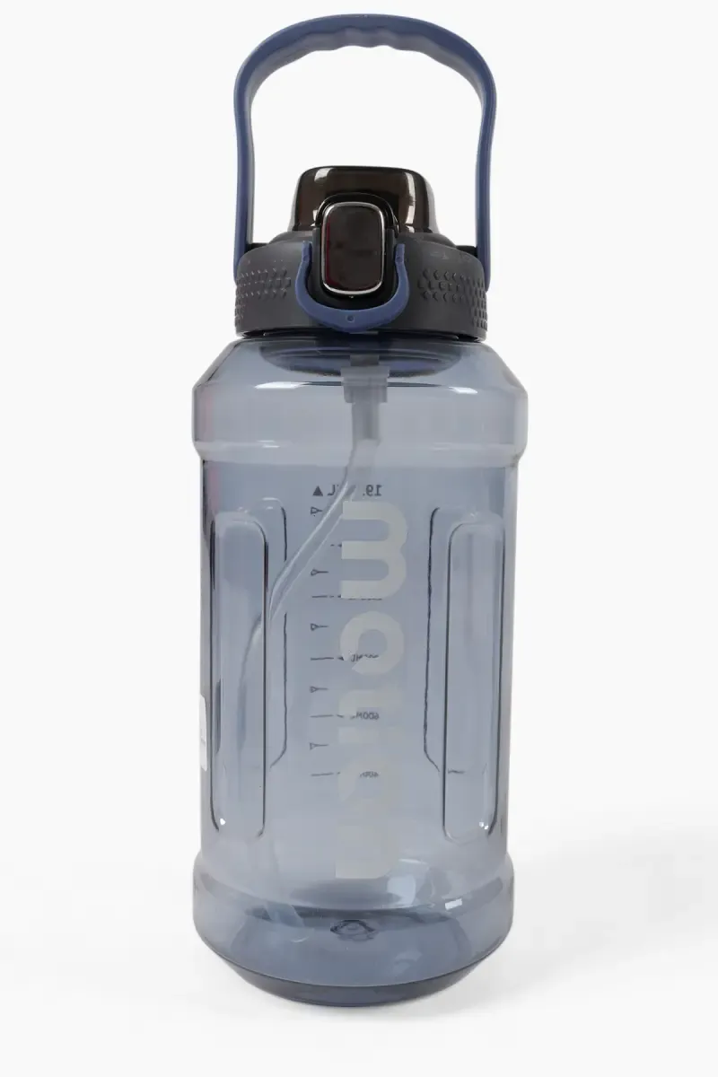 Plastic Push Button Water Bottle with Straw - 1930 ML