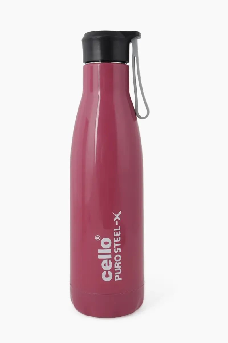 Cello Plastic & Stainless Steel Puro Steel-X Rover 900 Insulated Water Bottle - 480ml 022260PIN480ML