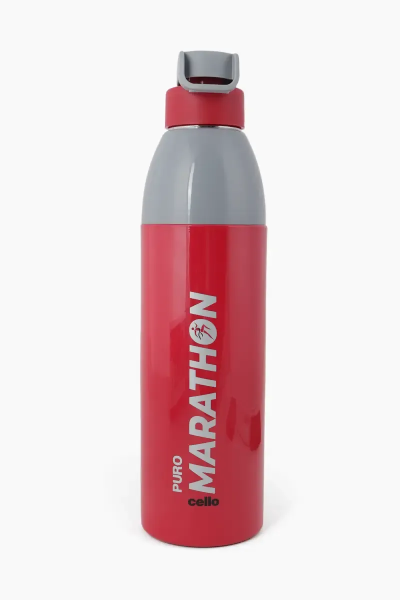 Cello Plastic & Stainless Steel Puro Steel X Marathon 900 Water Bottle - 680ml 022324PIN680ML
